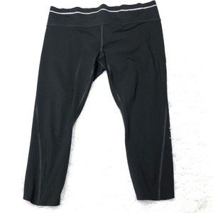 Athleta Leggings Womens Extra Large Dark Gray Cropped Soft Yoga Workout XL